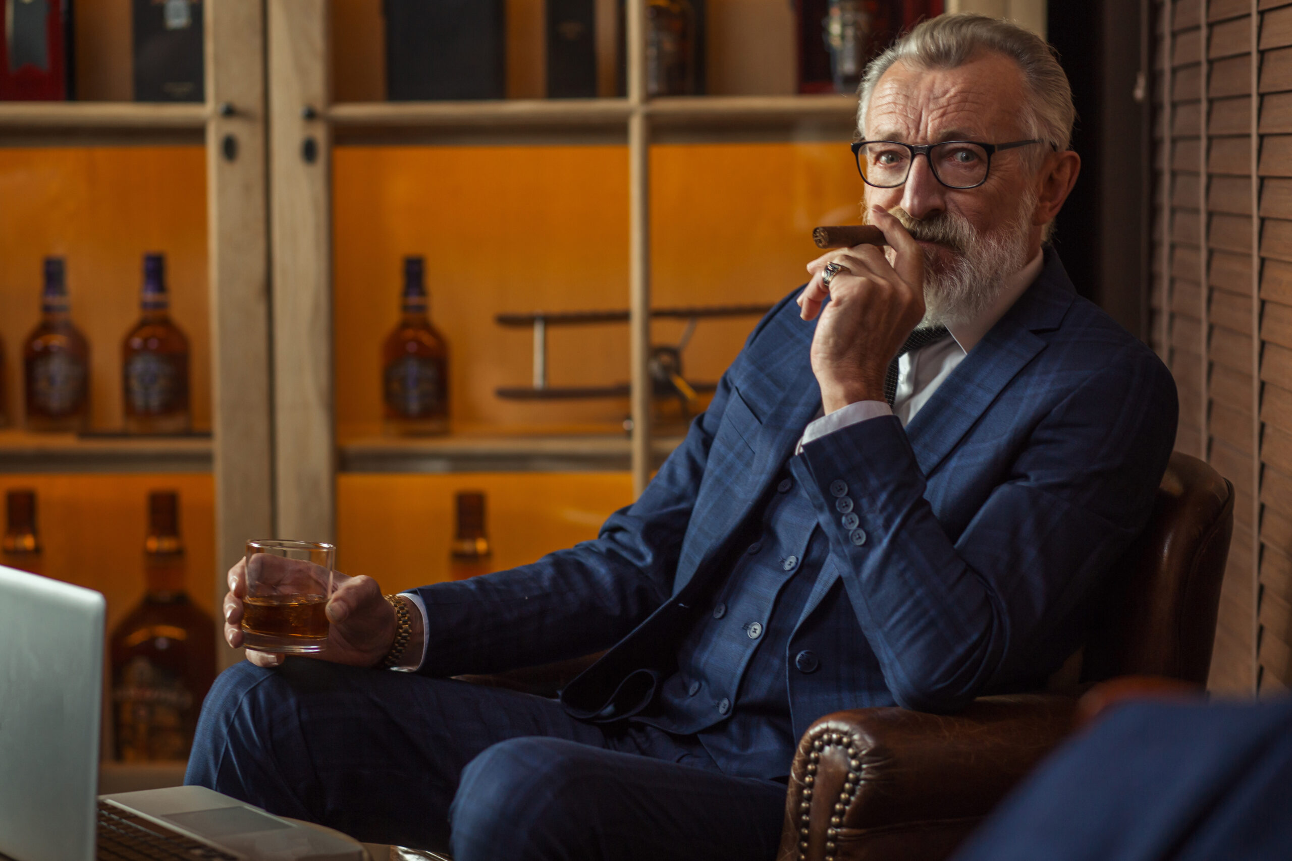 gentleman smoking a cigar